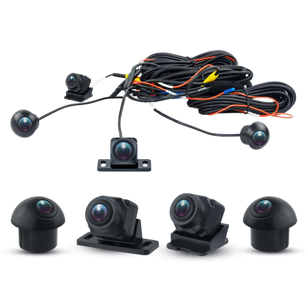 HD 3D 360 камера Автомобильная система наблюдения за птицами 4 камеры 360 720P SONY 225 тыловая/передняя/левая/правая 3D 360 камера для Android автомобильное ...