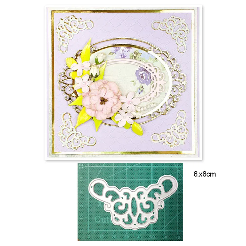 Ремесленные штампы металлические кружевные Угловые украшения для скрапбукинга