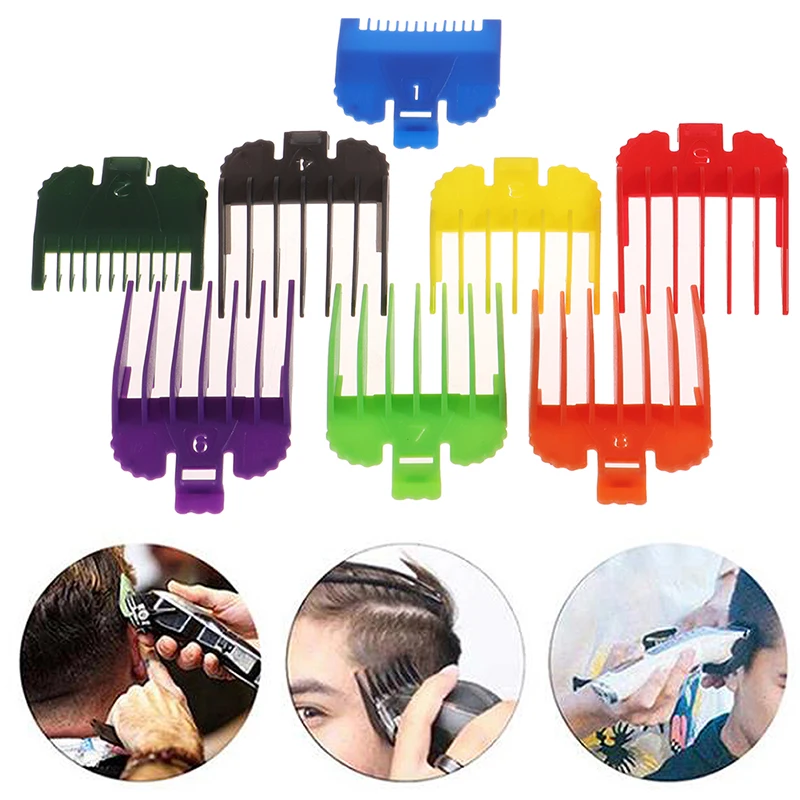 

2/8/10Pcs/lot Colorful Guide Comb Multiple Sizes Limited Combs Hair Clipper Cutting Tool Professional Electric Hair Clipper