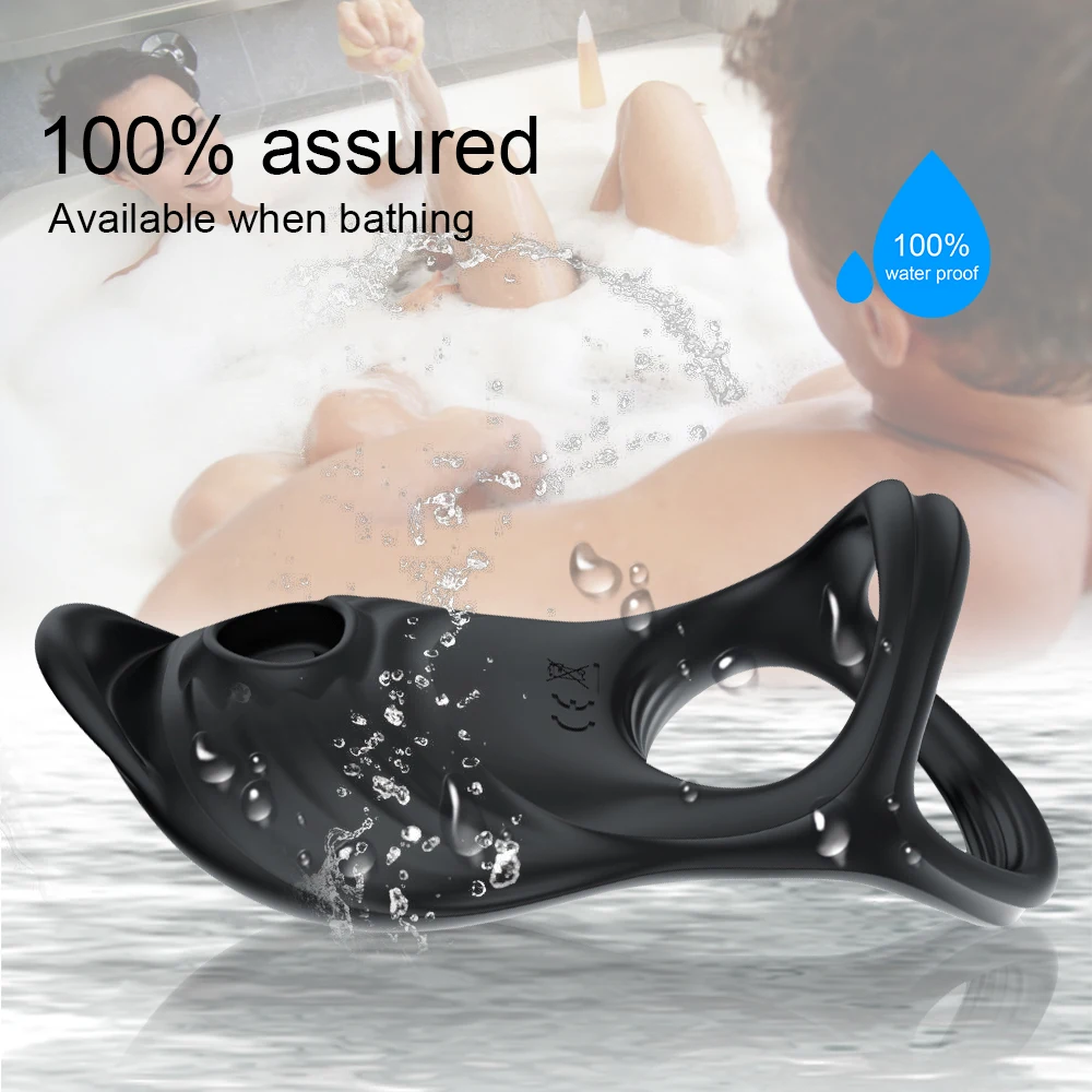 Кольцо на член вибратор для мужчин с функцией сосания Кольца пениса