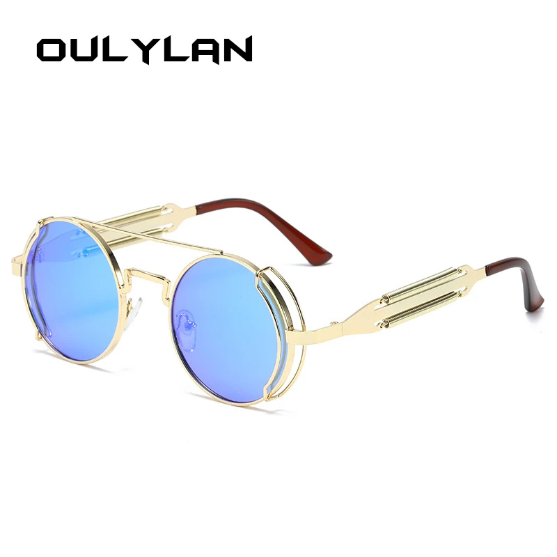 Солнцезащитные очки Oulylan в стиле стимпанк металлические солнцезащитные для
