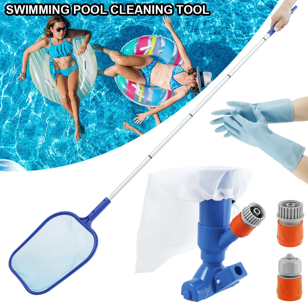 

Swimming Pool Vacuum Cleaner Cleaning Disinfect Tool Suction Head Pond Fountain Spa Pool Vacuum Cleaner Brush with Handle EU/US