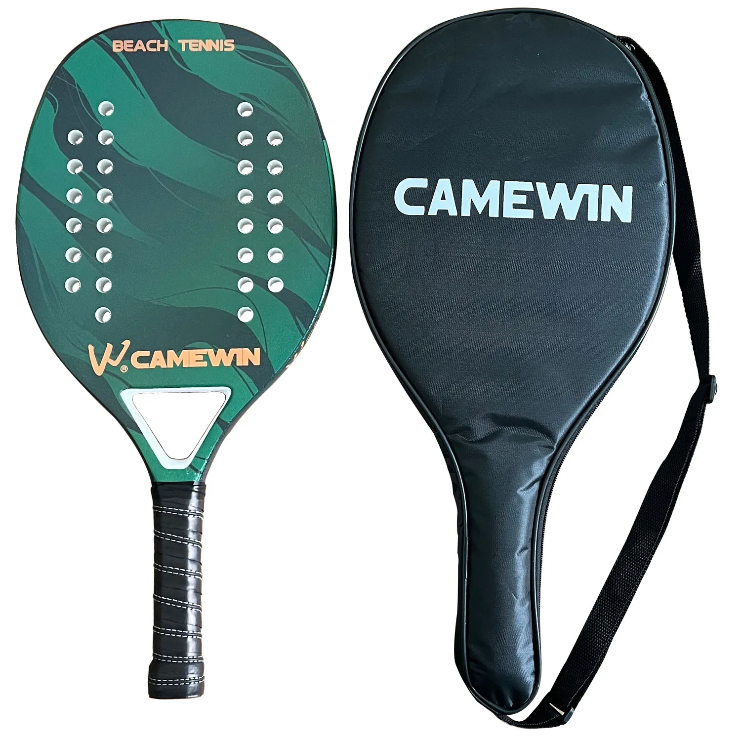 

High Quality Carbon and Glass Fiber Beach Tennis Racket Soft Face Tennis Racquet with Protective Bag Cover