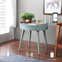 multi mode power supply light intelligent furniture mini bedside table bluetooth sound simple usb rechargeable tea table small r