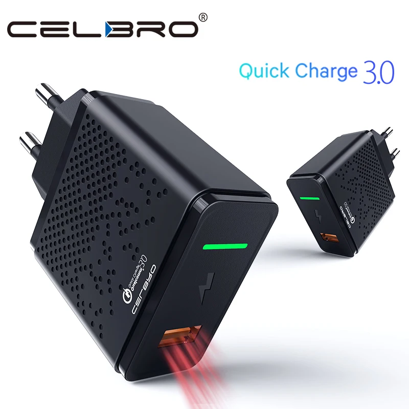 Быстрая зарядка QC 3 0 зарядное устройство для мобильного телефона с европейской