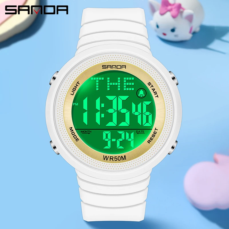 

SANDA Fashion Waterproof Sports Watches For Men Women Alarm Chrono LED Digital Casual Clock Student Wristwatch Reloj Hombre