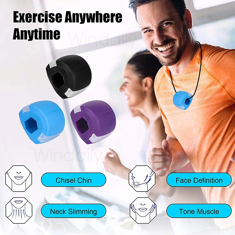 Тренажер для челюсти двойной редуктор подбородка тренажер шарик шеи