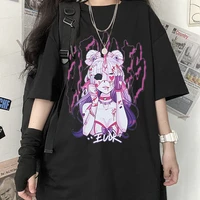 camiseta feminina estampa de anime grunge camiseta steampunk solta g%c3%b3tica feminina harajuku roupa de ver%c3%a3o e girl kawaii y2k