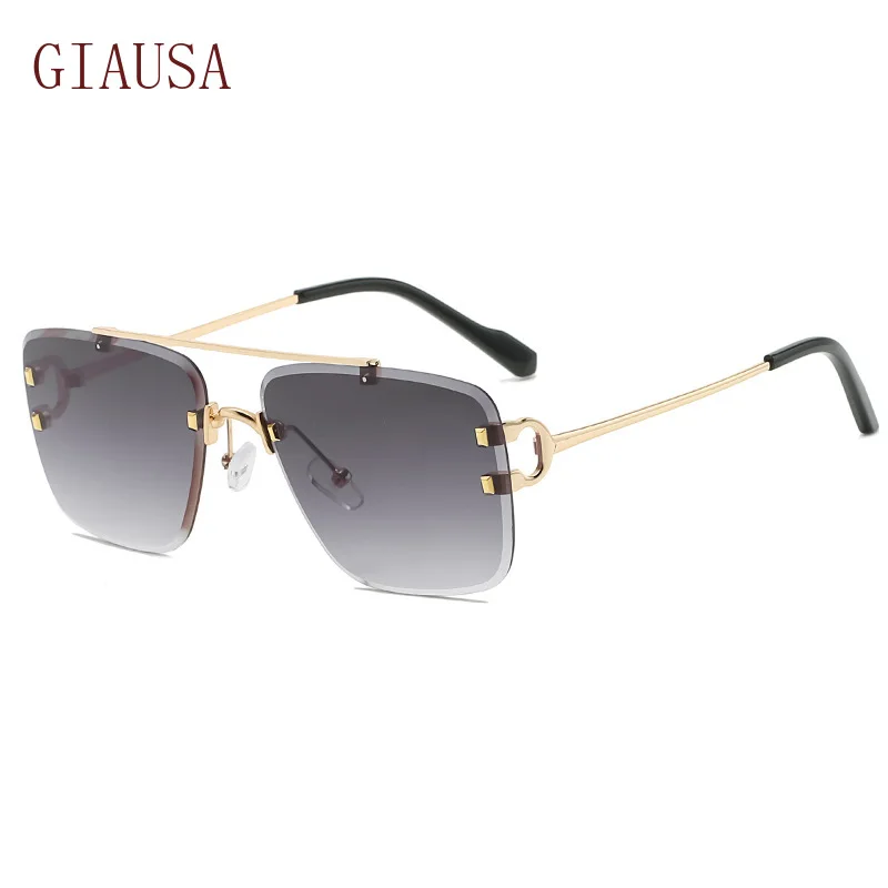 

GIAUSA 2021 personalized European and American fashion glasses retro square Sunglasses New Frame men's glasses