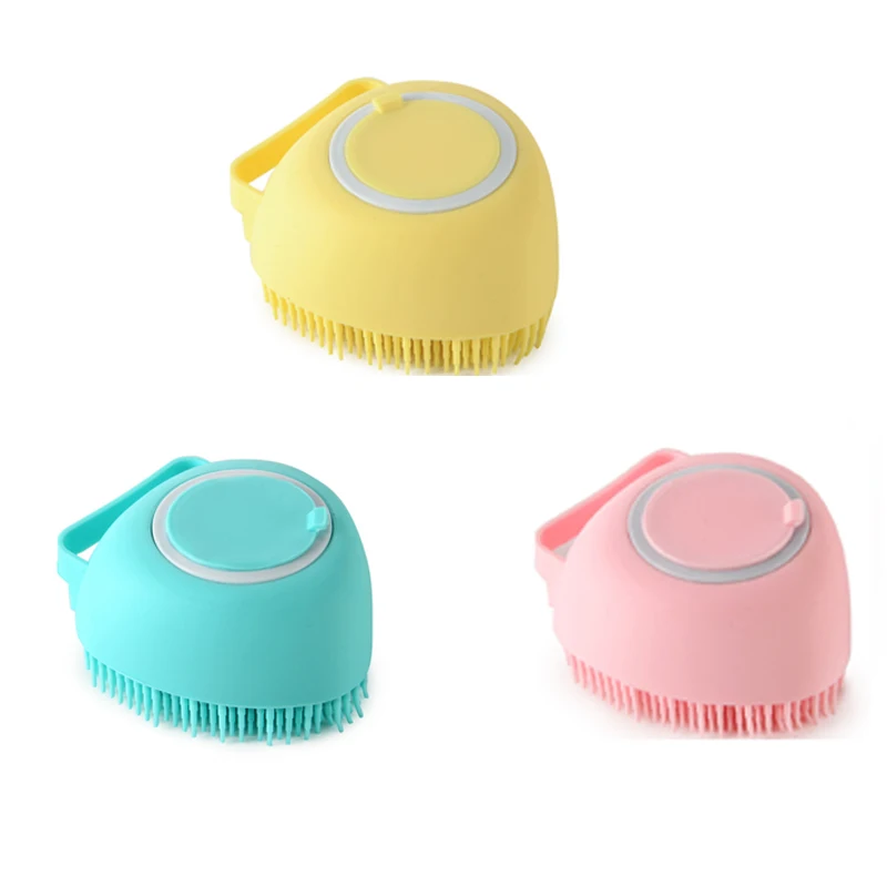 

Massager Brush Heart-shaped Massage Comb Grooming Scrubber Shower Brush For Bathing Hair Soft Clean Silicone Brushes Comb