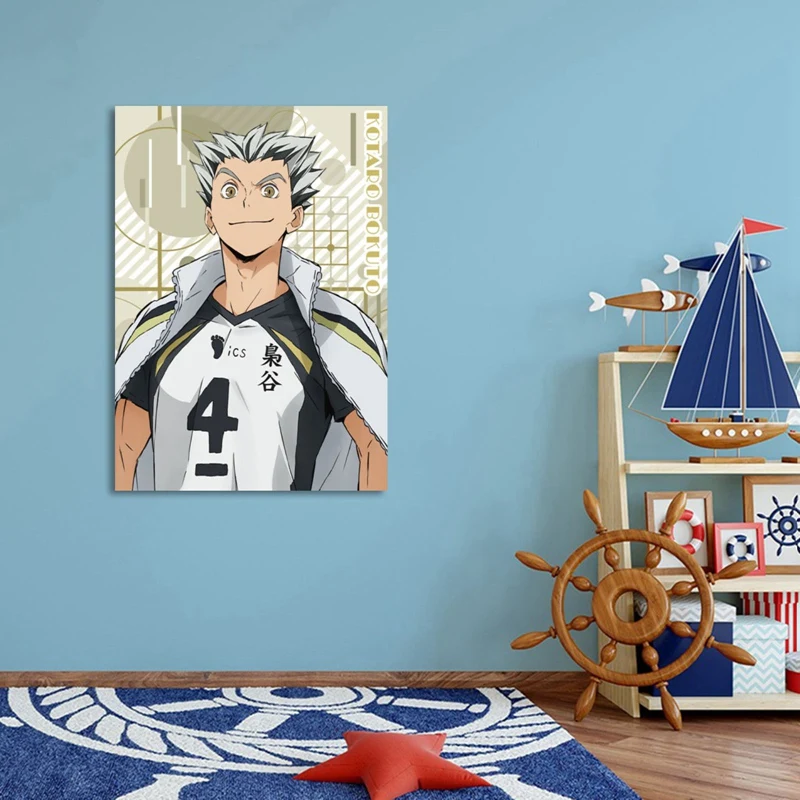 Плакат Haikyuu из аниме волейбол для мальчиков художественная живопись крафт бумага