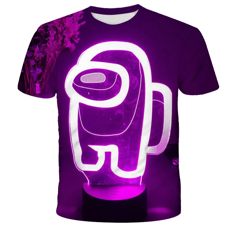 

new Among Us Cool 3d T Shirt Summer Fashionable Short Sleeve O-Neck Tee Tops Children Game Harajuku T-Shirts Kid Boys Clothing