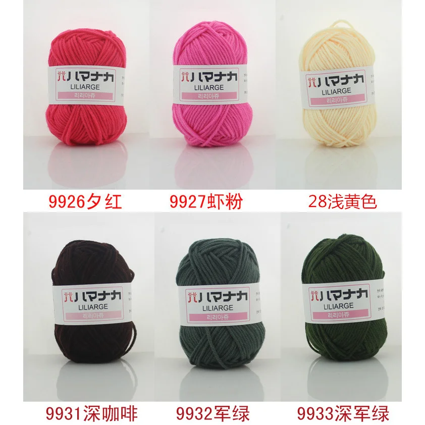 

4ply 25g/pcs Milk Cotton DIY Hand-knitted Knitting Yarn Threads For Knitting Wool Crochet Yarn For Hand Knitting Benang Kait