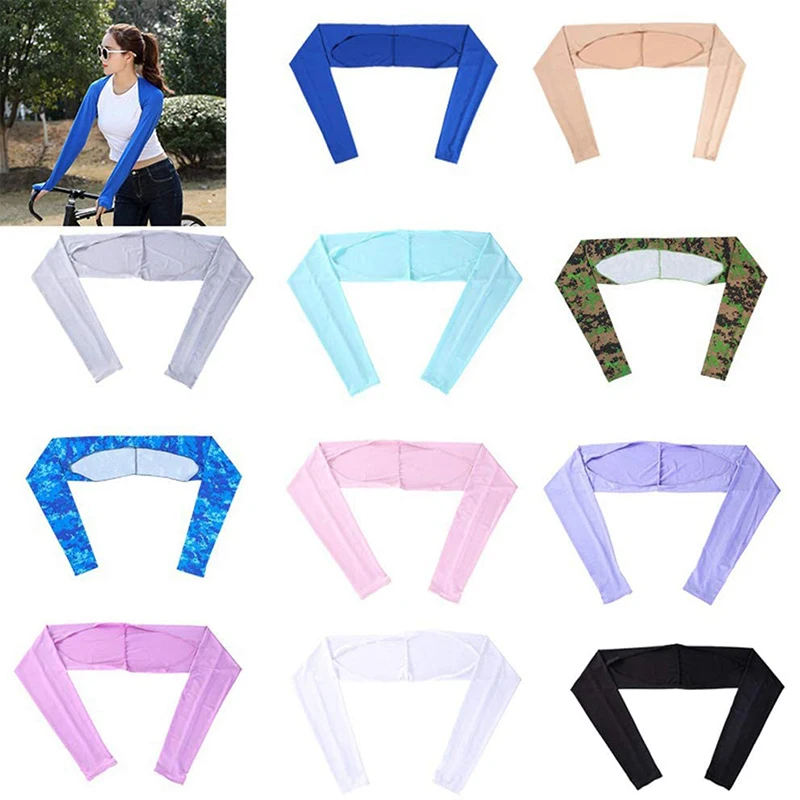 

Creative Soft Golfing Riding Outdoor Sports Cooling Shawl Arm Sleeves UV Protection Sun Protector with Finger Hole