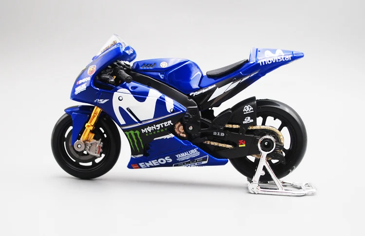 Гоночные мотоциклы Maisto 1/18 1:18 WGP 18 2018 Yamaha No46 модели с литым дисплеем игрушка для