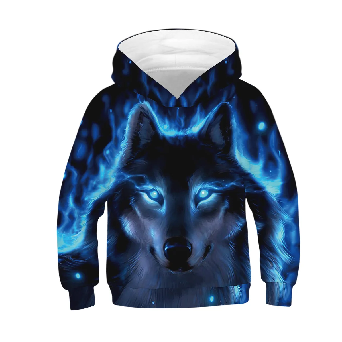 

4-14 YearsNew Boy Hoodies Autumn 3D Thunder Skull Wolf Fox Teenagers Sweatshirt For Boys Christmas Halloween Gift Children Coat