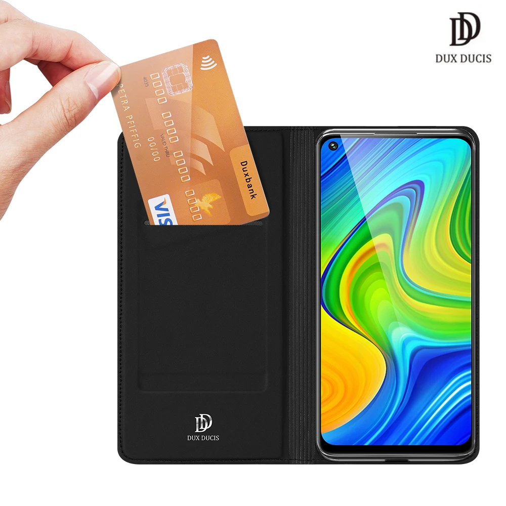 

For XIAOMI Redmi Note 9 / Redmi 10X 4G DUX DUCIS Skin Pro Series Flip Case Cover Full Protection Steady Stand Card Slot