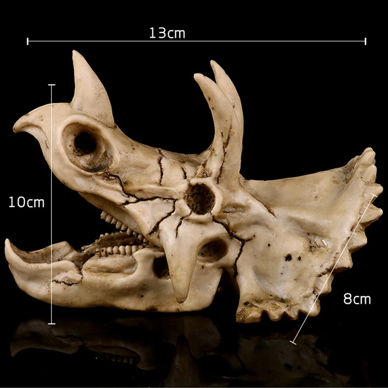 

Triceratops Skull Bone Animal Model Jurassic Dragon Dinosaur Fossil Skeleton Simulation Animal Teaching Model Kids Gifts Toys