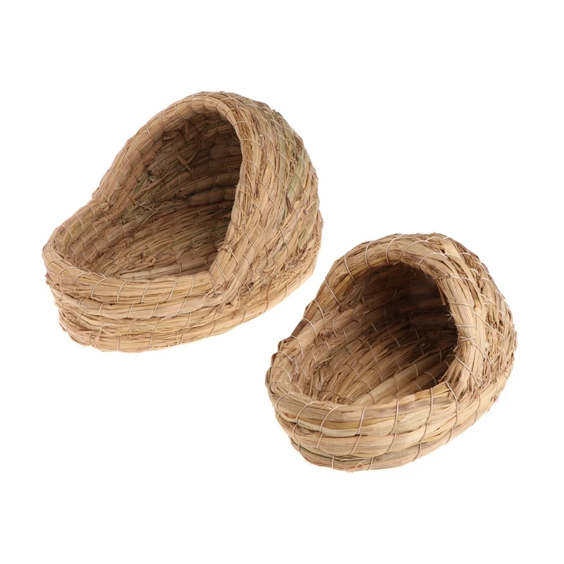 Тканое гнездо для домашних животных натуральная солома хомяк кролик морские