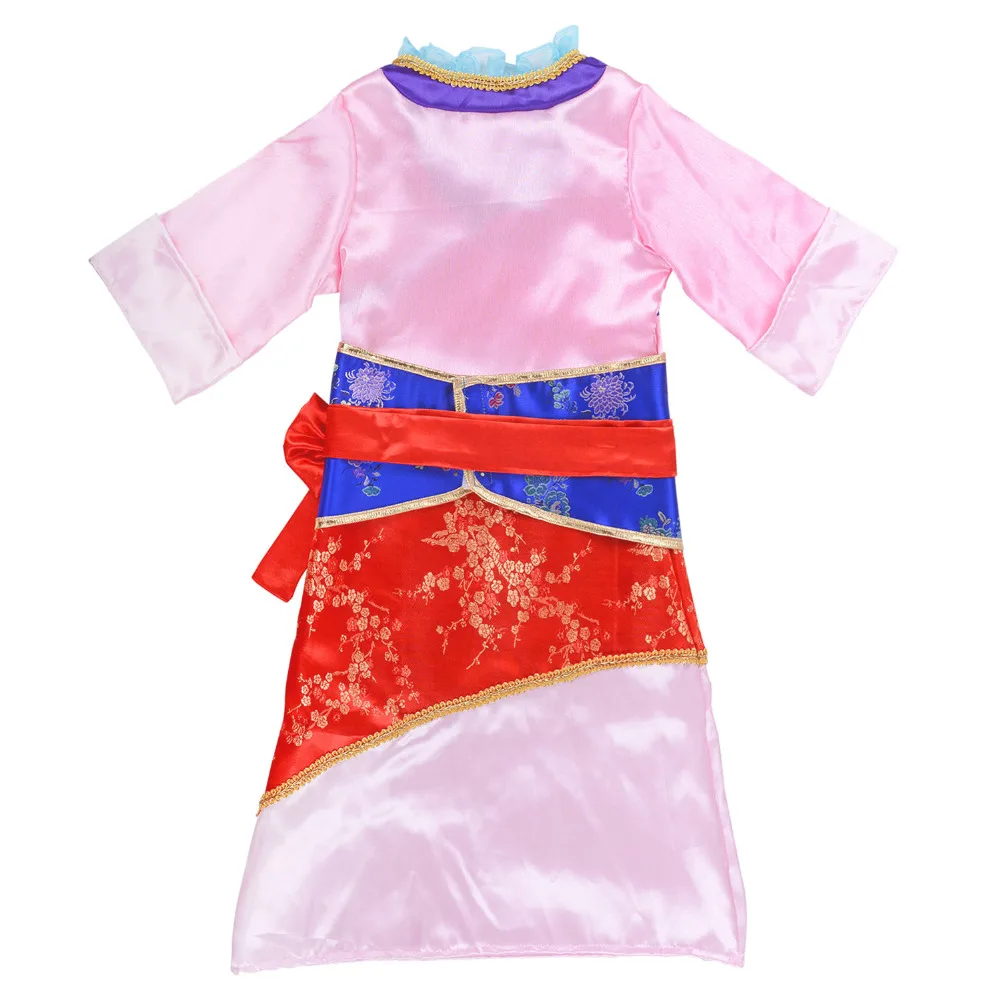 Child Mulan Costume Asian Princess Dress Up Outfit Chinese Tang Dynasty Traditional Fancy Dress Halloween Costumes for Girls
