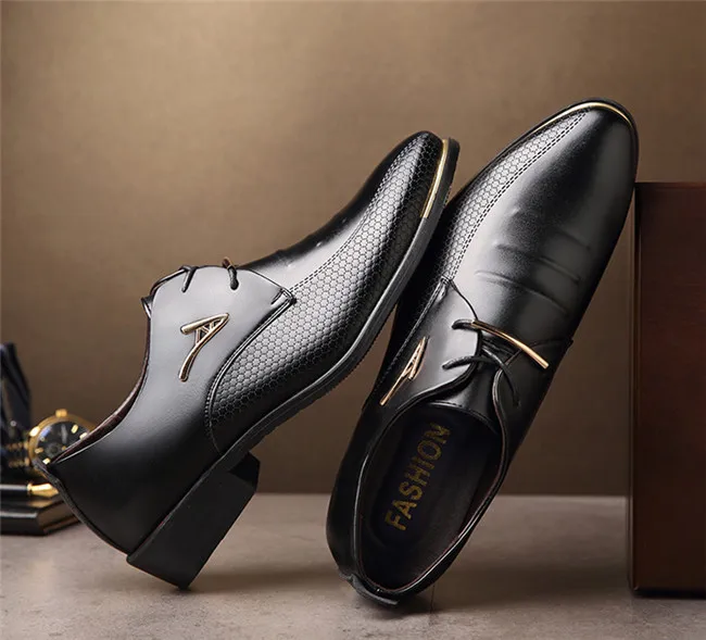 Новые мужские туфли-оксфорды модные кожаные туфли повседневные деловые на