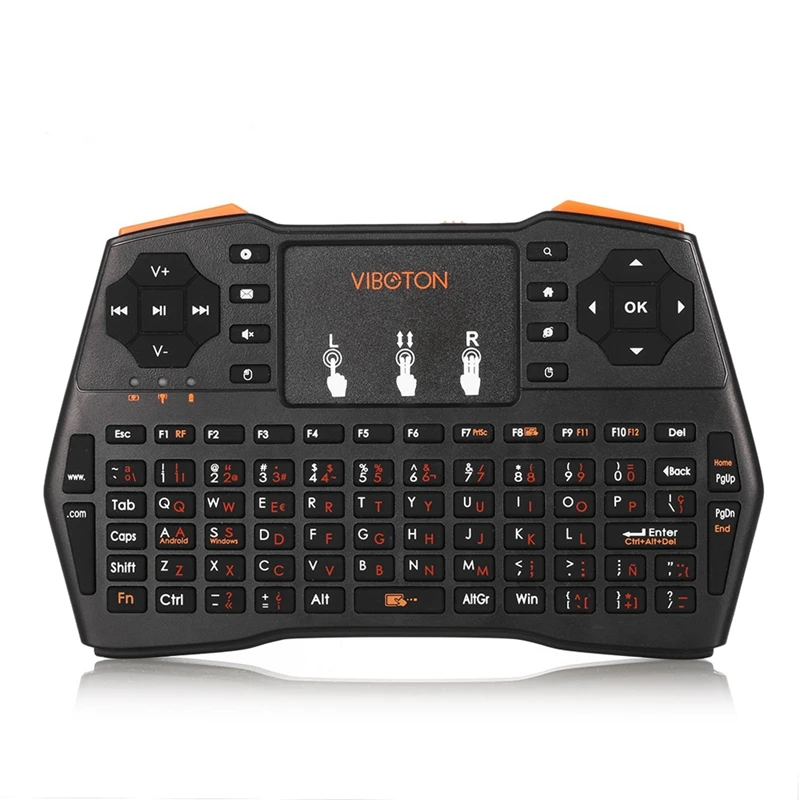 Беспроводная клавиатура Viboton 2 4G I8 Plus с испанской тачпадом воздушная мышь мини