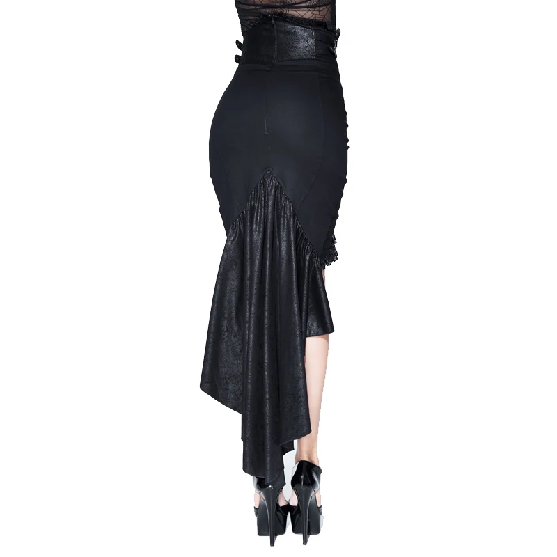 Devil модная женская готическая юбка Сексуальная кружевная бандажная с высокой