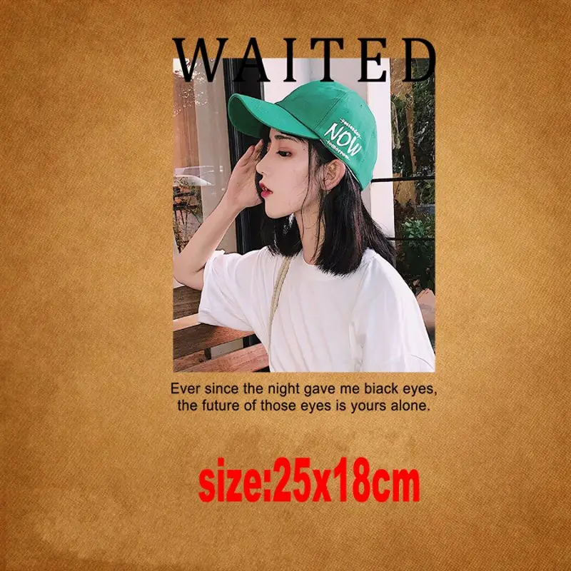 25x18 см модные термонаклейки для девочек самостоятельного нанесения тепла на