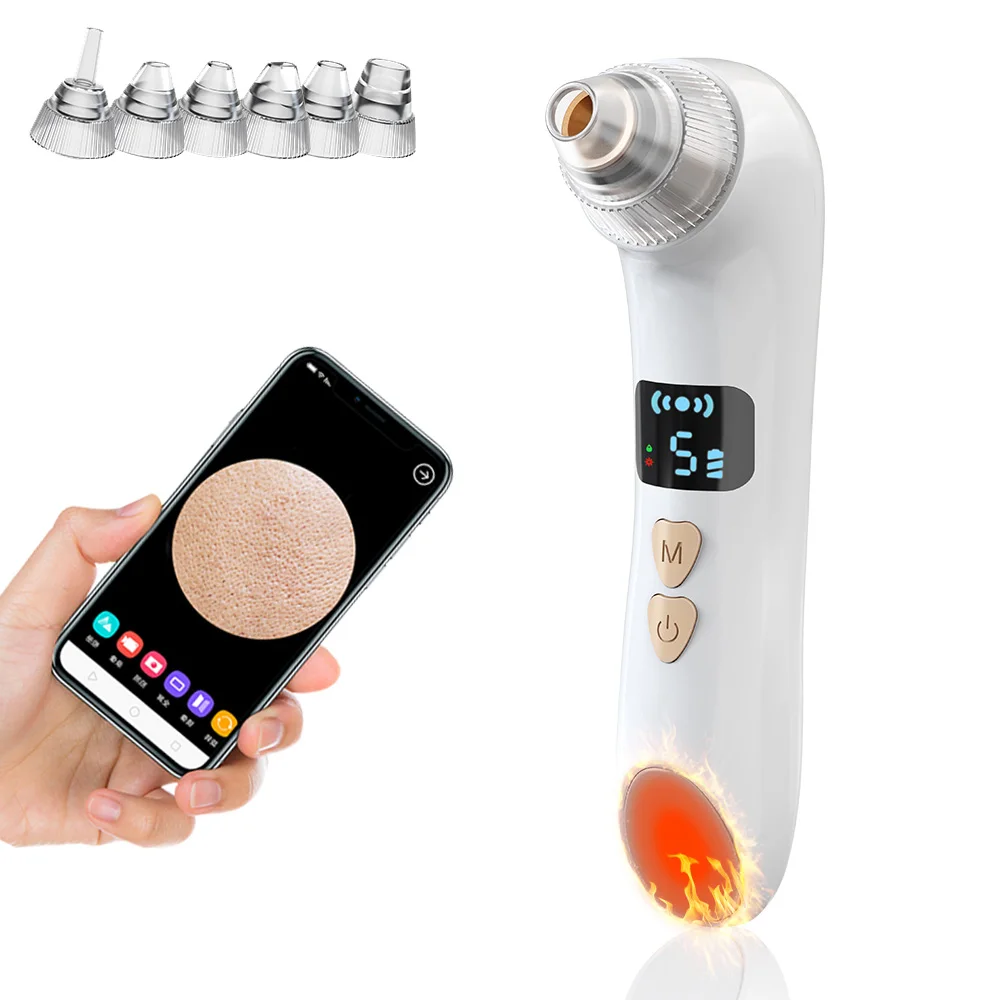 

WiFi Wireless Blackhead Remover Pore Vacuum Cleaner With Camera Acne Pimple Black Head Extractor Hot Massage Skin Care Tools
