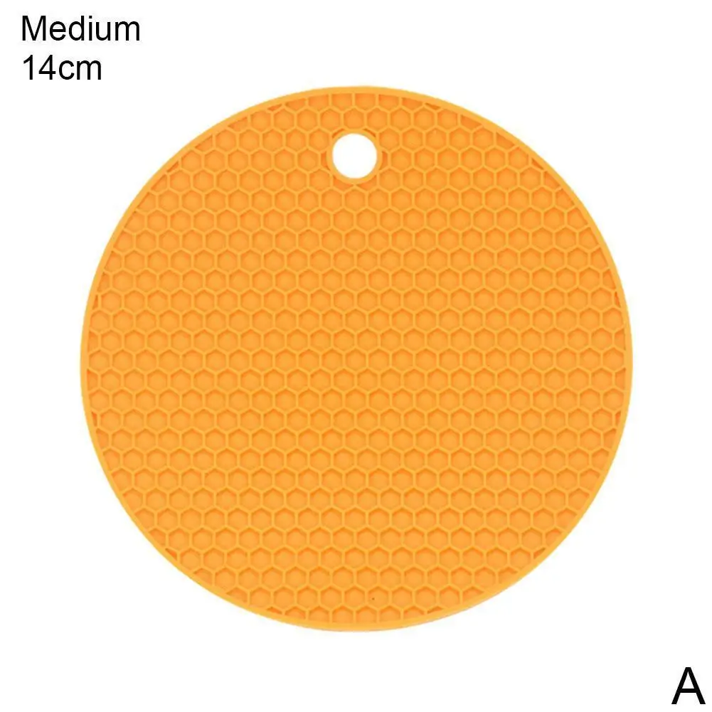 

1 Pcs 18cm Multifunctional Heat Resistant Round Silicone Kitchen Non-Slip Tool Coaster Placemat Cup Accessories Table Holde L5M0