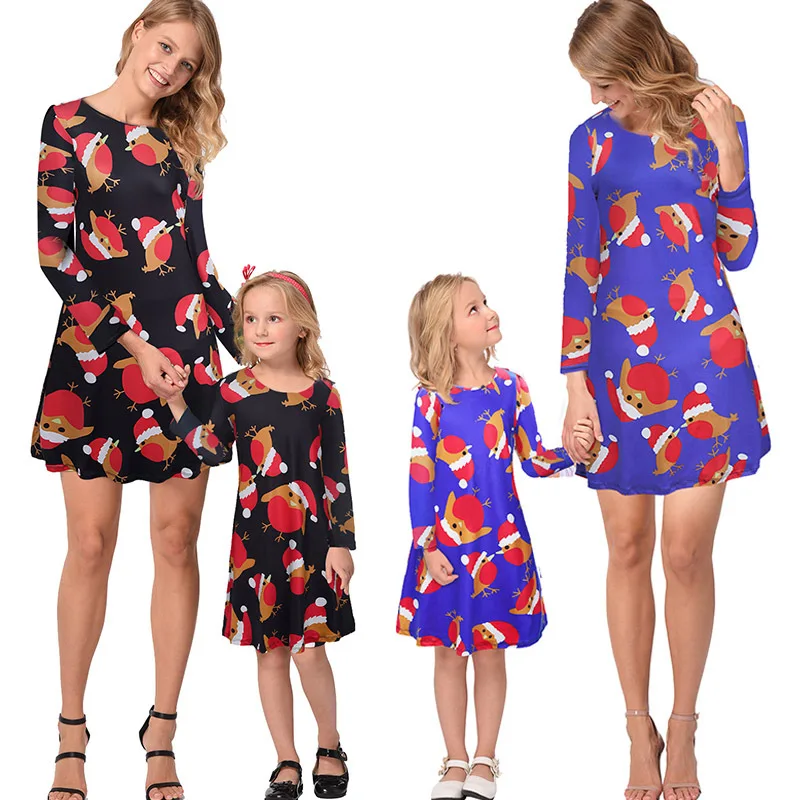 TMWEVN/повседневное рождественское платье с круглым вырезом и принтом для