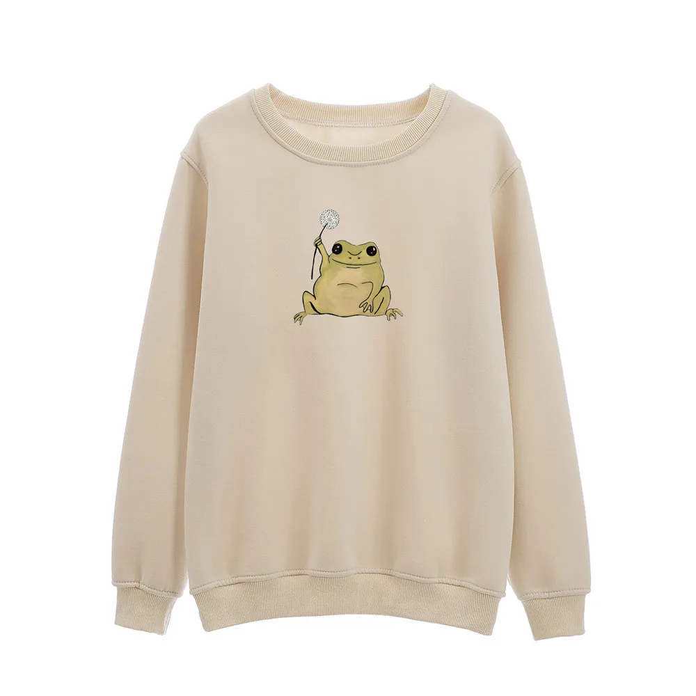 O Neck Women Sweetshirts Crewneck Cotton Pullovers Cute Sweatshirt Girls Oversize Hoodies Casual Loose Winter Sweatshirt Hoodies