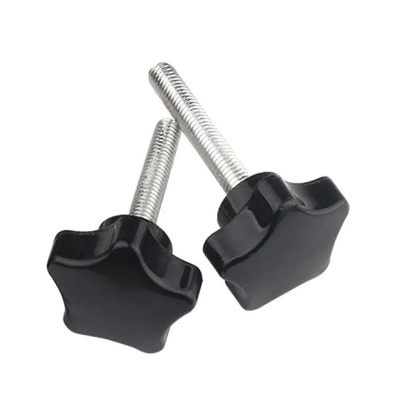 

10PCS M6/M8 Hand Screw Five-Star Shaped Head Thread Clamping Screws Bolt Knob for Industry Equipment Use