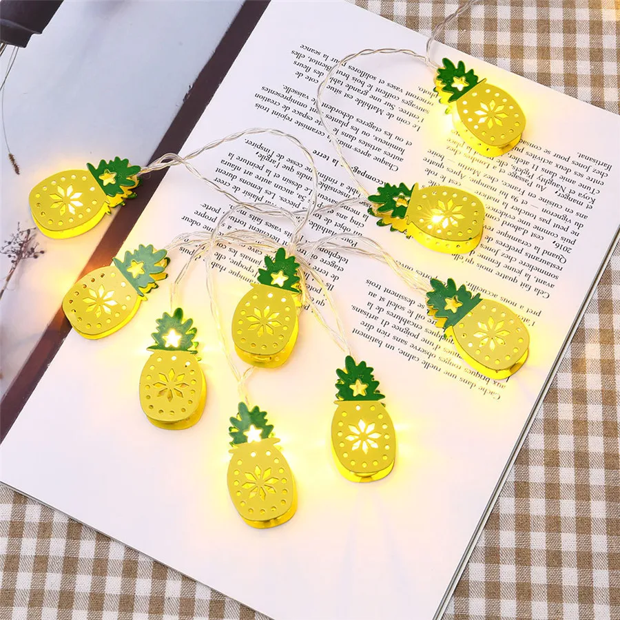 

2M 10 Leds Metal Pineapple Christmas string light Fairy Indoor Decoration Warmth Atmosphere LightingParty,Holidy,Restaurant