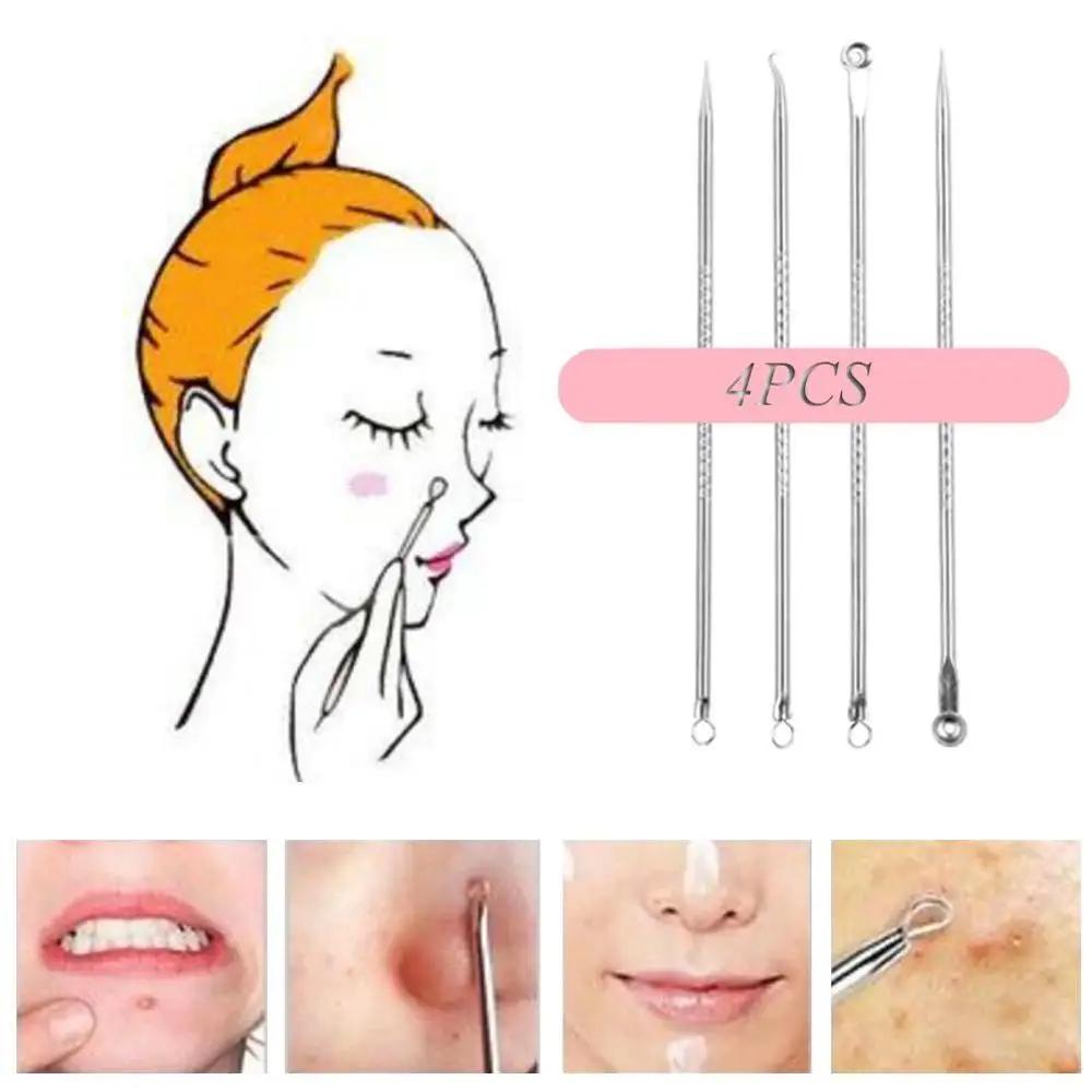 4 шт./компл. для удаления угрей акне иглы прыщей точечный инструмент камедонов