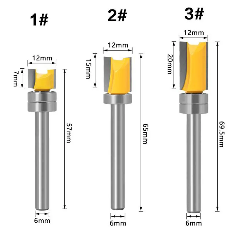 1 шт. 6 мм шаблон хвостовика обшивки шарнирная обшивка фрезерный бит прямая