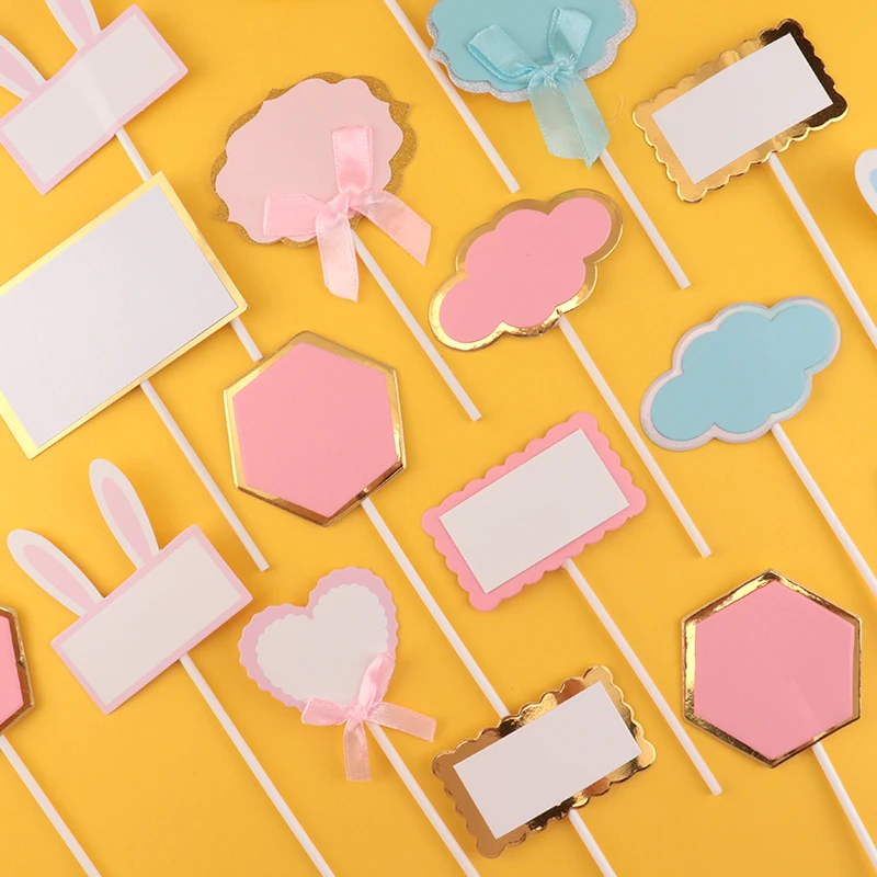 Cakelove розовый/синий флаг для торта девочек с днем рождения пустой торт Топпер