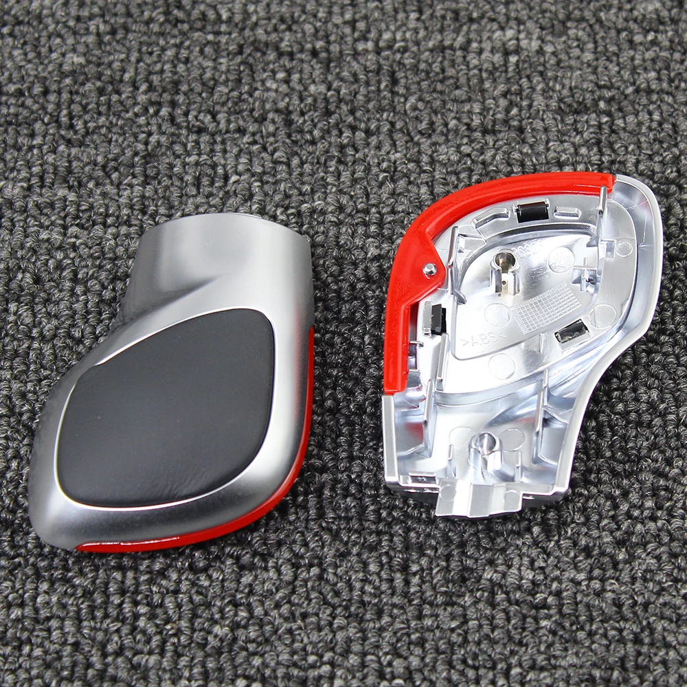 Красная модификация хромированная матовая ручка переключения передач DSG крышка