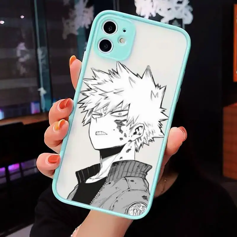 

My Hero Academia deku bakugou Boku Phone Cases Matte For iPhone 12 Mini 11 Pro XR XS Max 7 8 Plus X Hard PC Back Cover