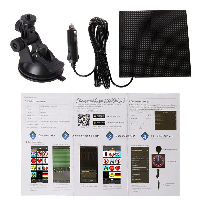 Полноцветный беспроводной bluetooth управление через приложение Автомобильный