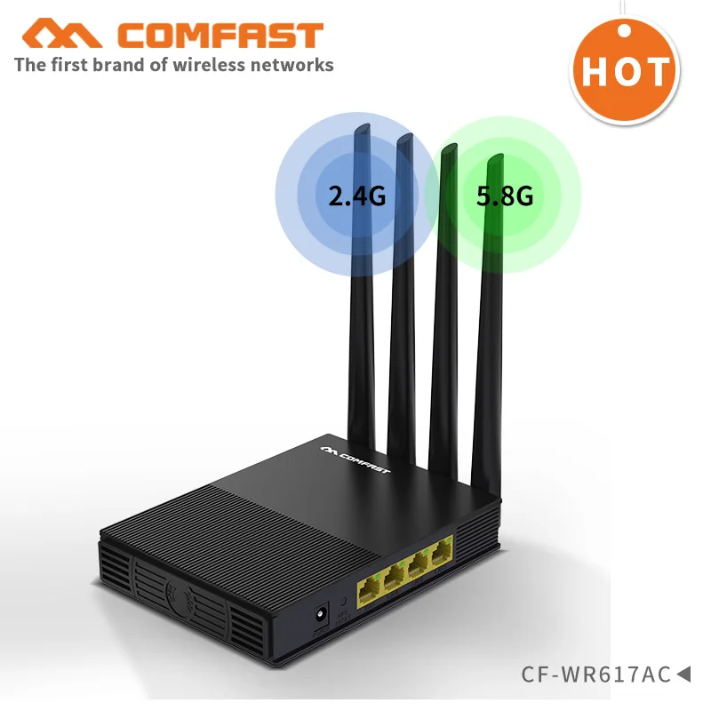 Comfast CF WR617AC 1200 Мбит/с двухдиапазонный беспроводной WiFi роутер 2 4G + 5 ГГц Wan/Lan Smart Wi Fi