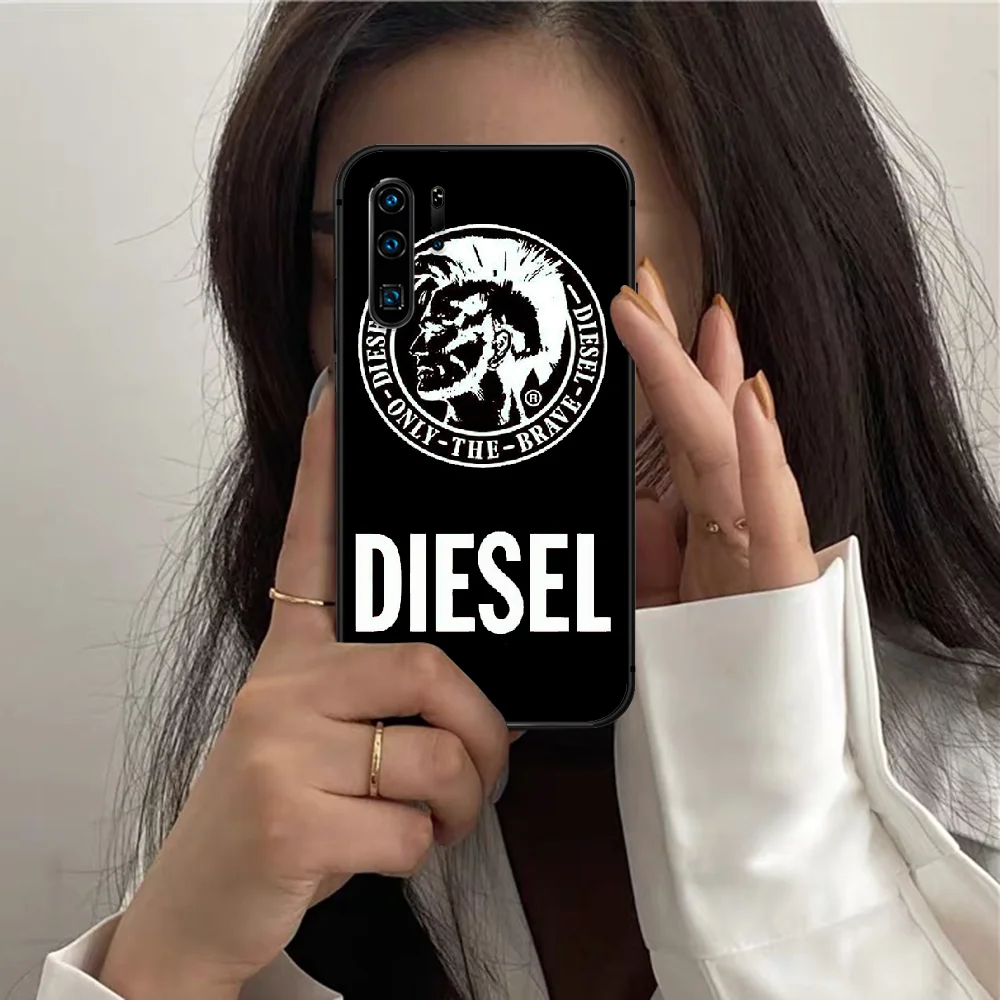 

Diesel Luxury Brand Phone Case For HUAWEI P 10 20 30 40 Pro Lite Smart Plus Z 2019 Nova 7i 5T black Prime Luxury Back 3D Cover