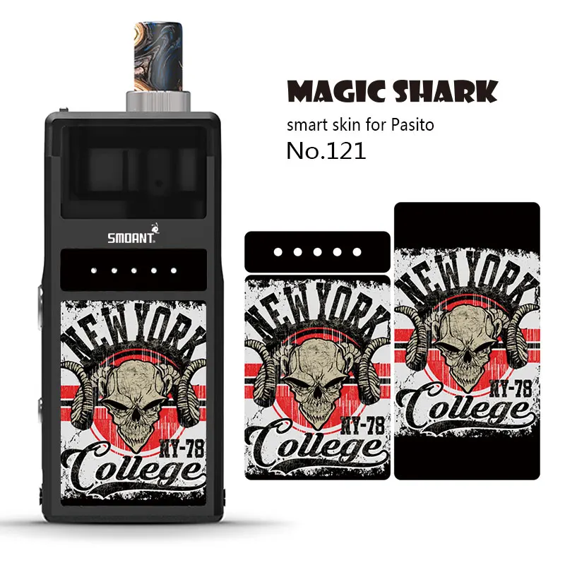 Волшебная Акула крутой Череп Модный лист ПВХ стерео 2.5D наклейка для Pasito Пленка