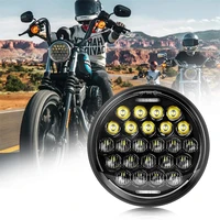 5 75 inch led round led drl 75w headlight 5 34headlamp motorbike headlights for dyna sportster 883 xl883 fxcw projector led