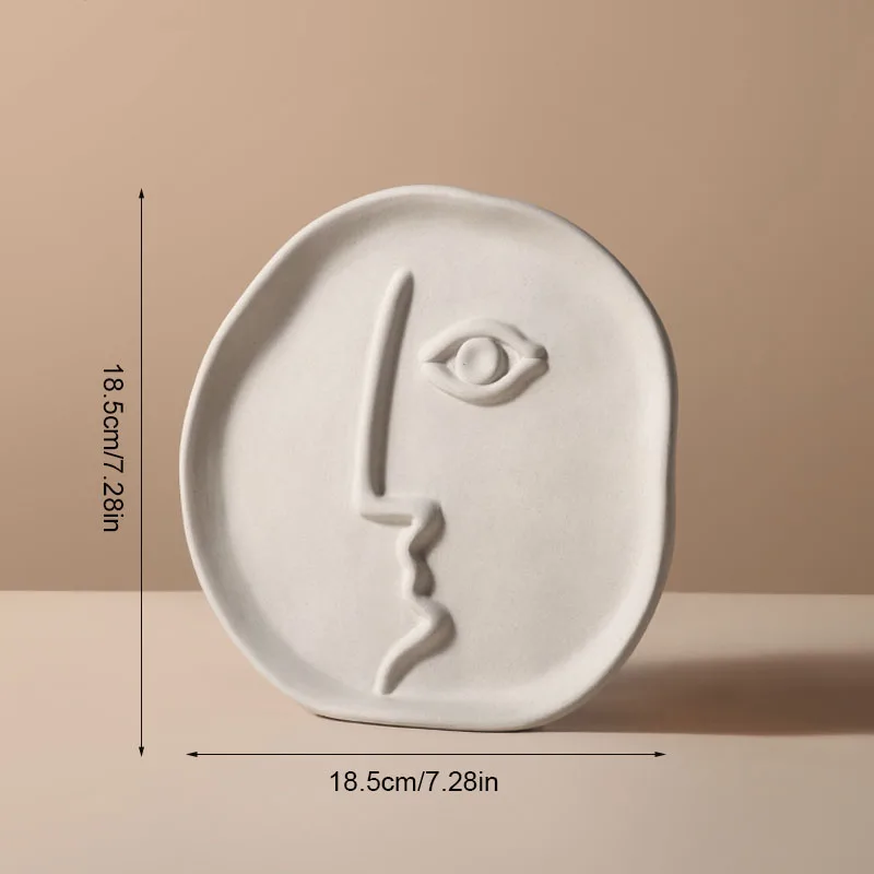 

Nordic Creative Ceramic Human Face Art Vase Ornaments Flower Arrangement Container Home Living Room Garden Decor Birthday Gifts