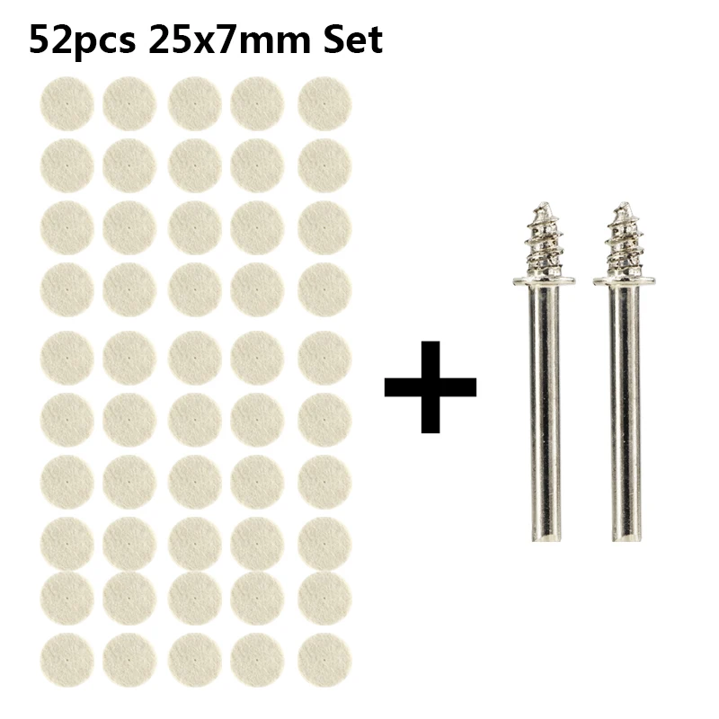 

Полировальные диски шерстяной войлок xcan 52 шт. 25х7 мм