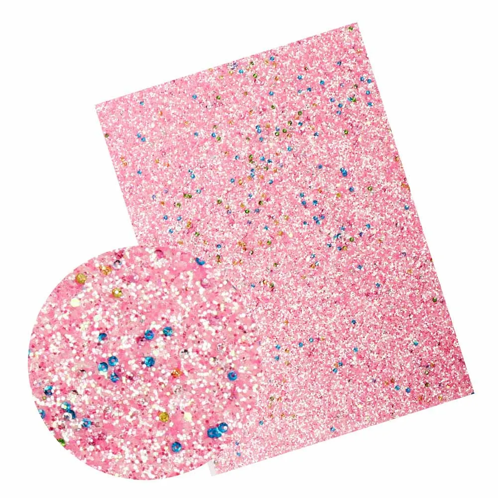 123 pink glitter 22*30 см конфеты блеск кожа ткань сладкий цвет толстый лист для детей подарки изготовление лоскутное ремесло домашние декоративные материалы - Цвет: 123 pink glitter