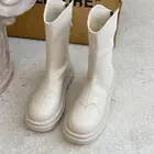 2022 теплые длинные женские зимние ботинки на молнии на платформе и квадратном каблуке женские пикантные Ботинки Челси с круглым носком