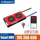 BMS 10S Smart BMS 30A 40A 60A UART 485 Bluetooth CAN BT для 36 В литий-ионного аккумулятора, блок хранения энергии с балансом