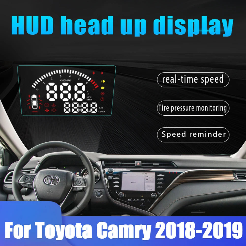 Автомобильный дисплей HUD для Toyota Camry-, безопасный экран для вождения, полнофункциональный БД проектор на лобовое стекло